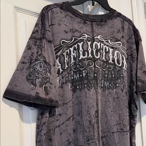 Affliction Buckle Brand Vintage Old School Men's Graphic Front/Back Tee 2XL